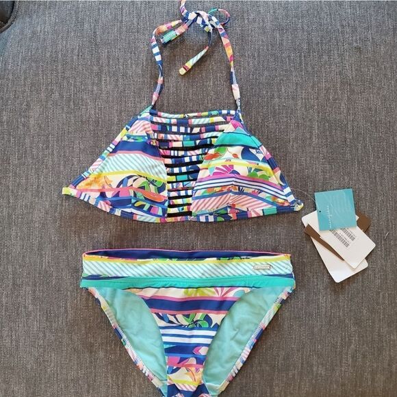 Sunseeker Australia Halter Strappy top Bikini 2 piece Swimsuit classic mid rise - Picture 12 of 16